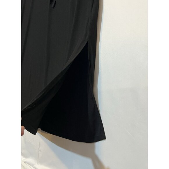 Attitudes by Renee Women Maxi Dress Tie Front Black Plus Size 1X Sleeveless New - Picture 9 of 11